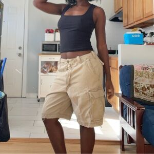 Abercrombie & Fitch Beige Cargo Shorts